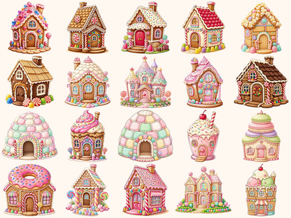 Candy Houses Clipart