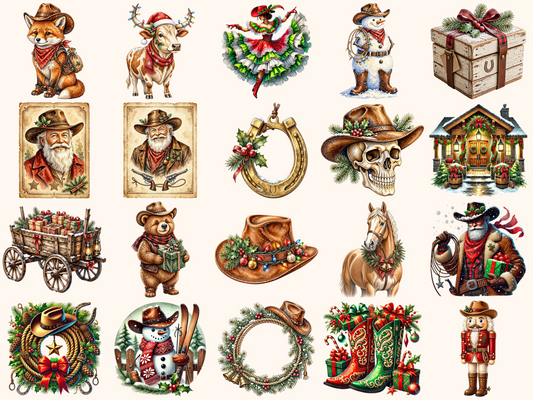 Western Christmas Clipart