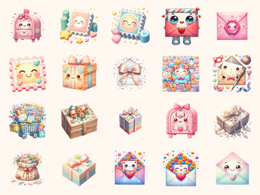 Kawaii Mail Clipart