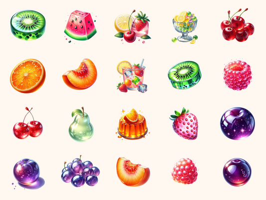 Jelly Fruits Clipart