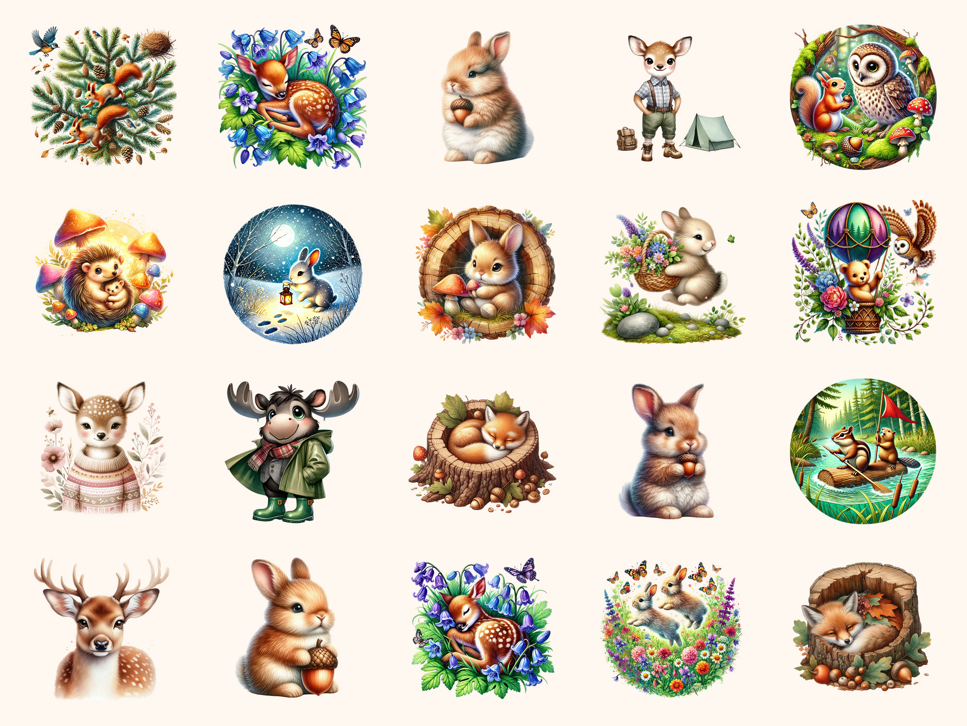 Woodland Animals Clipart