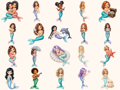 Little Mermaids Clipart