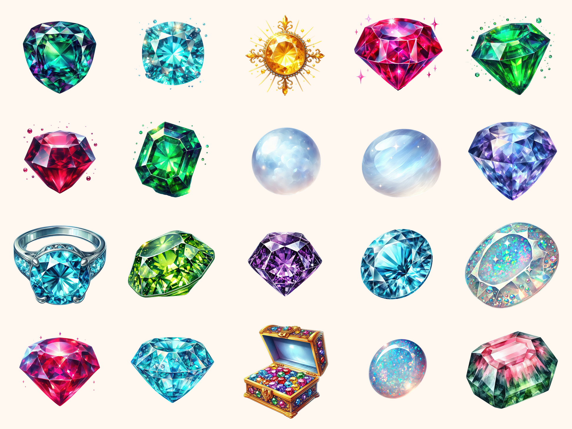 Birthstones Clipart