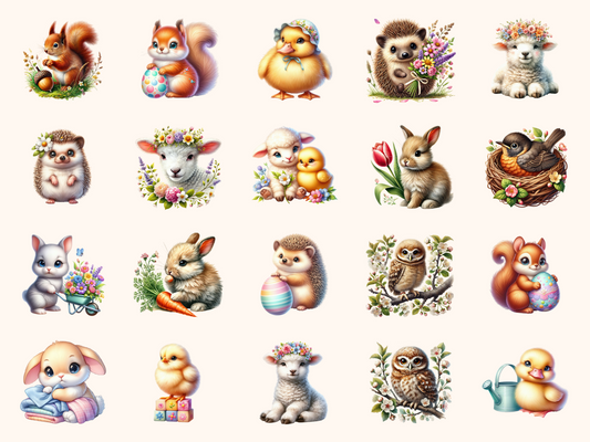 Spring Baby Animals Clipart