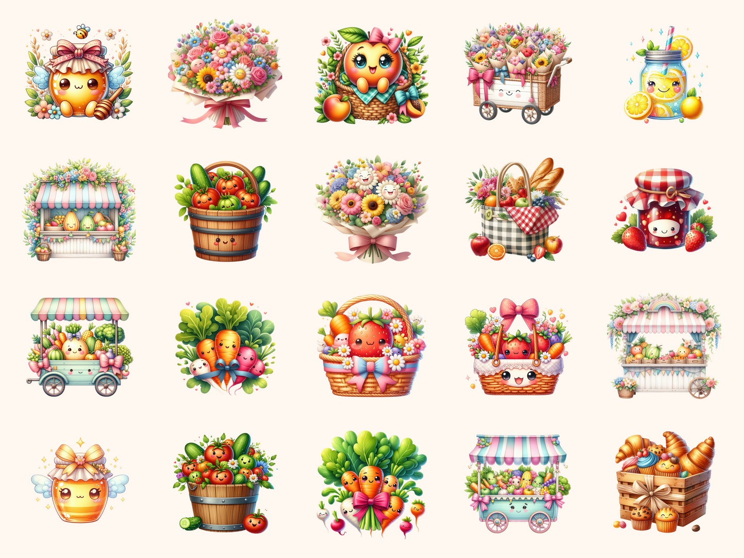Kawaii Market Clipart