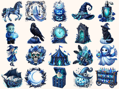 Blue Halloween Clipart