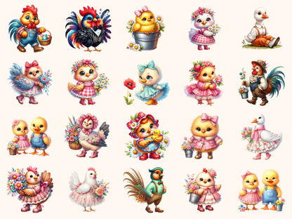 Farm Birds Clipart