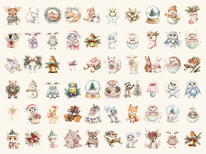 Wonders Christmas Watercolor Clipart