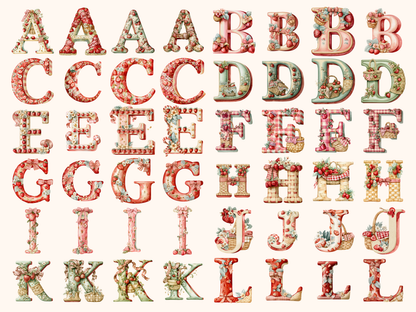 Strawberry Picnic Alphabet & Numbers