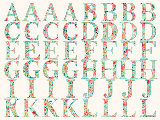 Floral Alphabet & Numbers