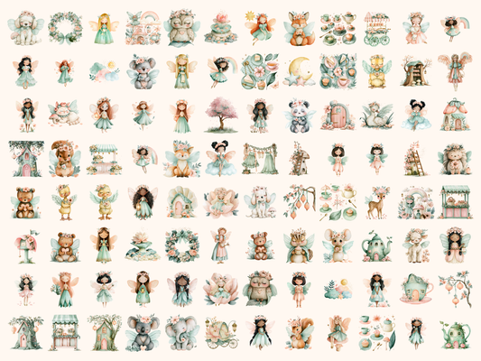 Fairy Land Watercolor Clipart