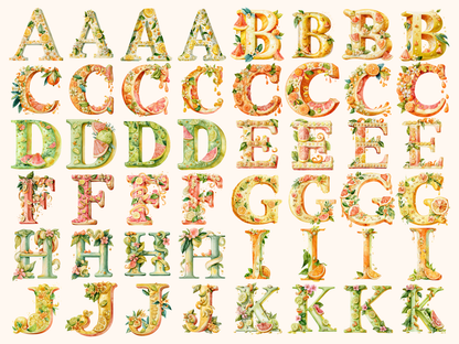 Citrus Alphabet & Numbers