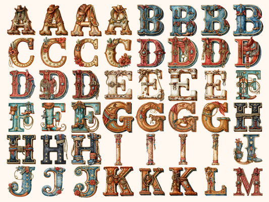 Rodeo Cowboy Alphabet & Numbers