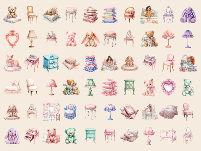 Cutecore Room Watercolor Clipart