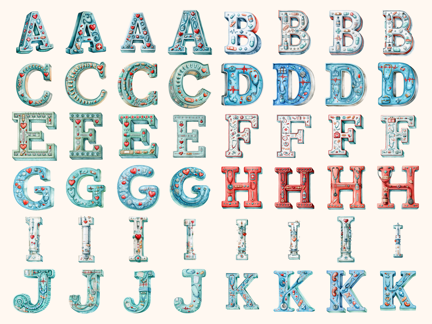 Medical Alphabet & Numbers
