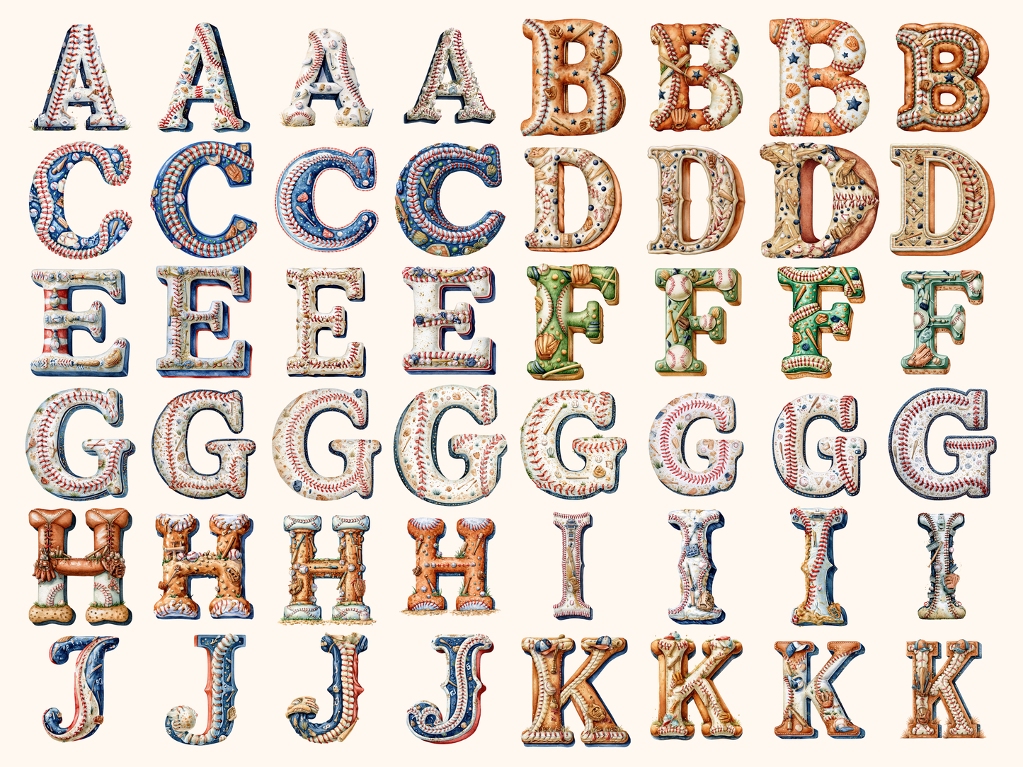 Baseball Alphabet & Numbers
