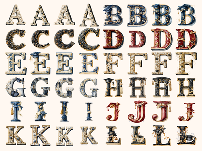 Graduation Alphabet & Numbers