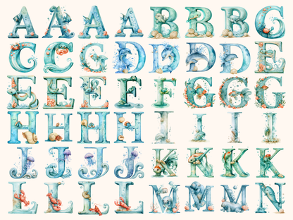 Aquatic Alphabet & Numbers