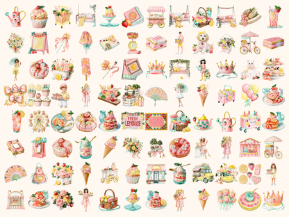 Pink Lemonade Watercolor Clipart