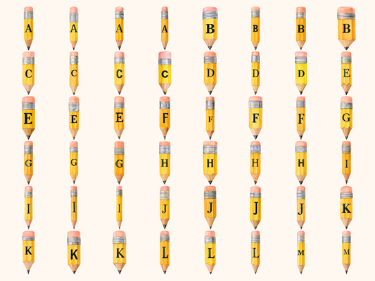 Pencils Alphabet & Numbers