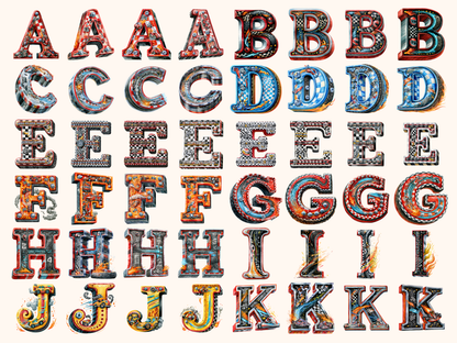 Motor Racing Alphabet & Numbers