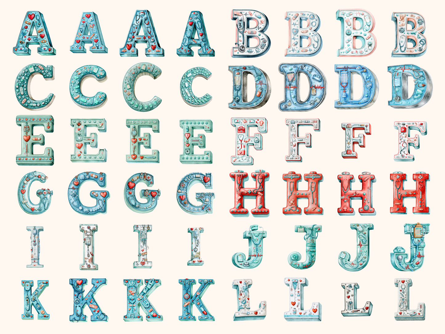 Nurse Alphabet & Numbers