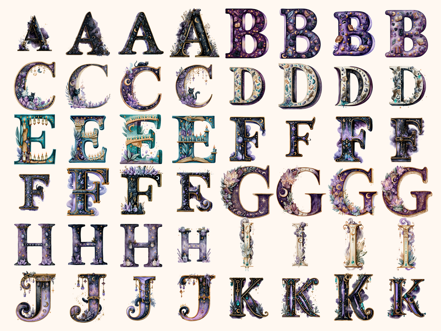 Witchy Magic Alphabet & Numbers