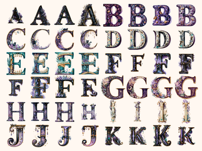 Witchy Magic Alphabet & Numbers
