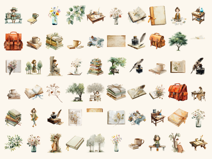 Poetcore Girls Watercolor Clipart