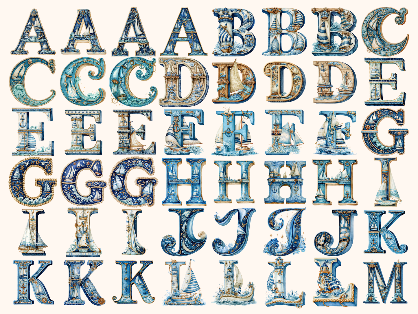Sailing Alphabet & Numbers