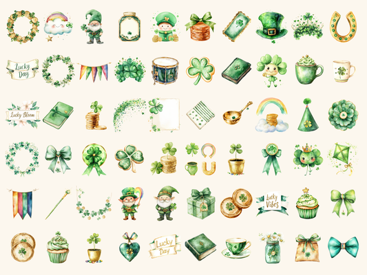 Irish Luck Watercolor Clipart