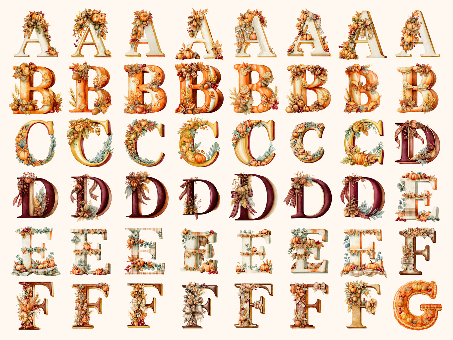 Thanksgiving Alphabet & Numbers
