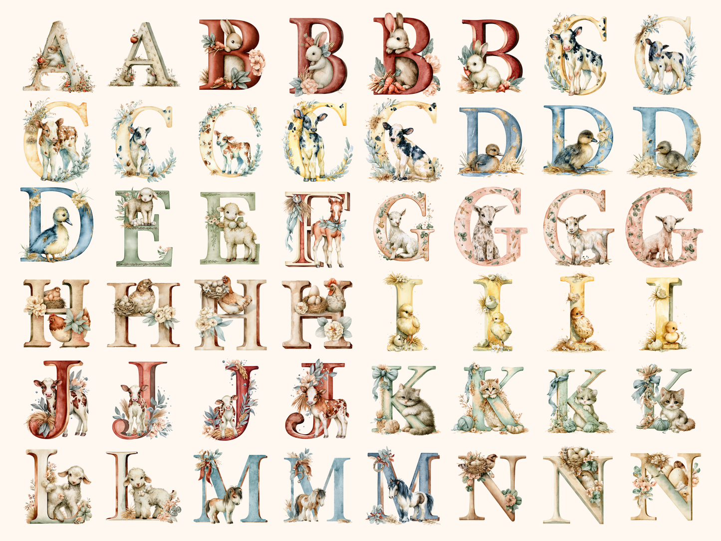 Farm Animals Alphabet & Numbers