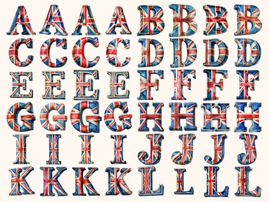 Union Jack Alphabet & Numbers