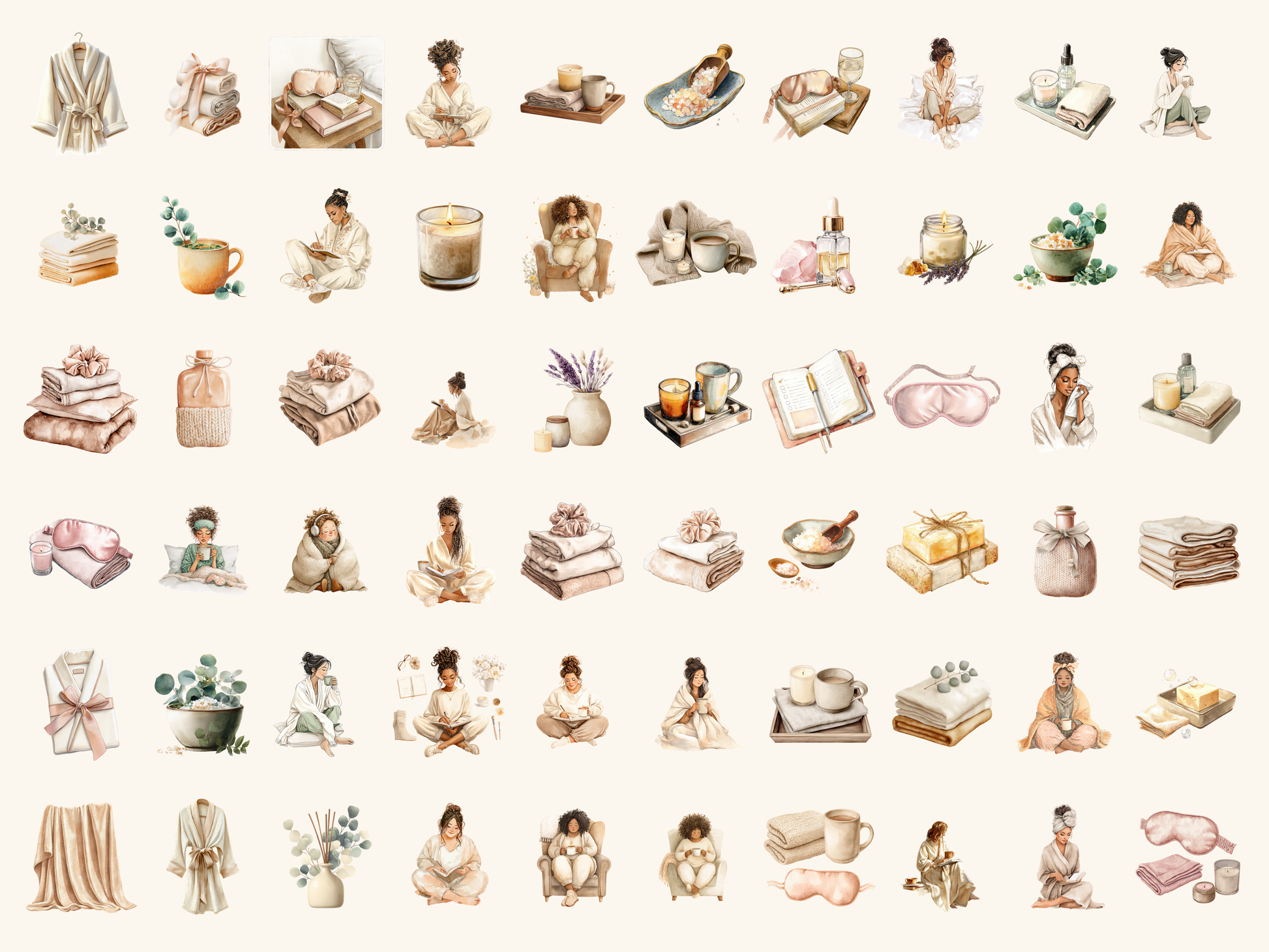 Self Care Watercolor Clipart