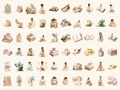 Self Care Watercolor Clipart