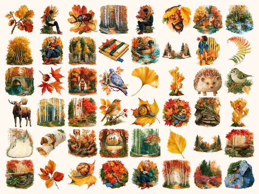 Autumn Forests Watercolor Clipart