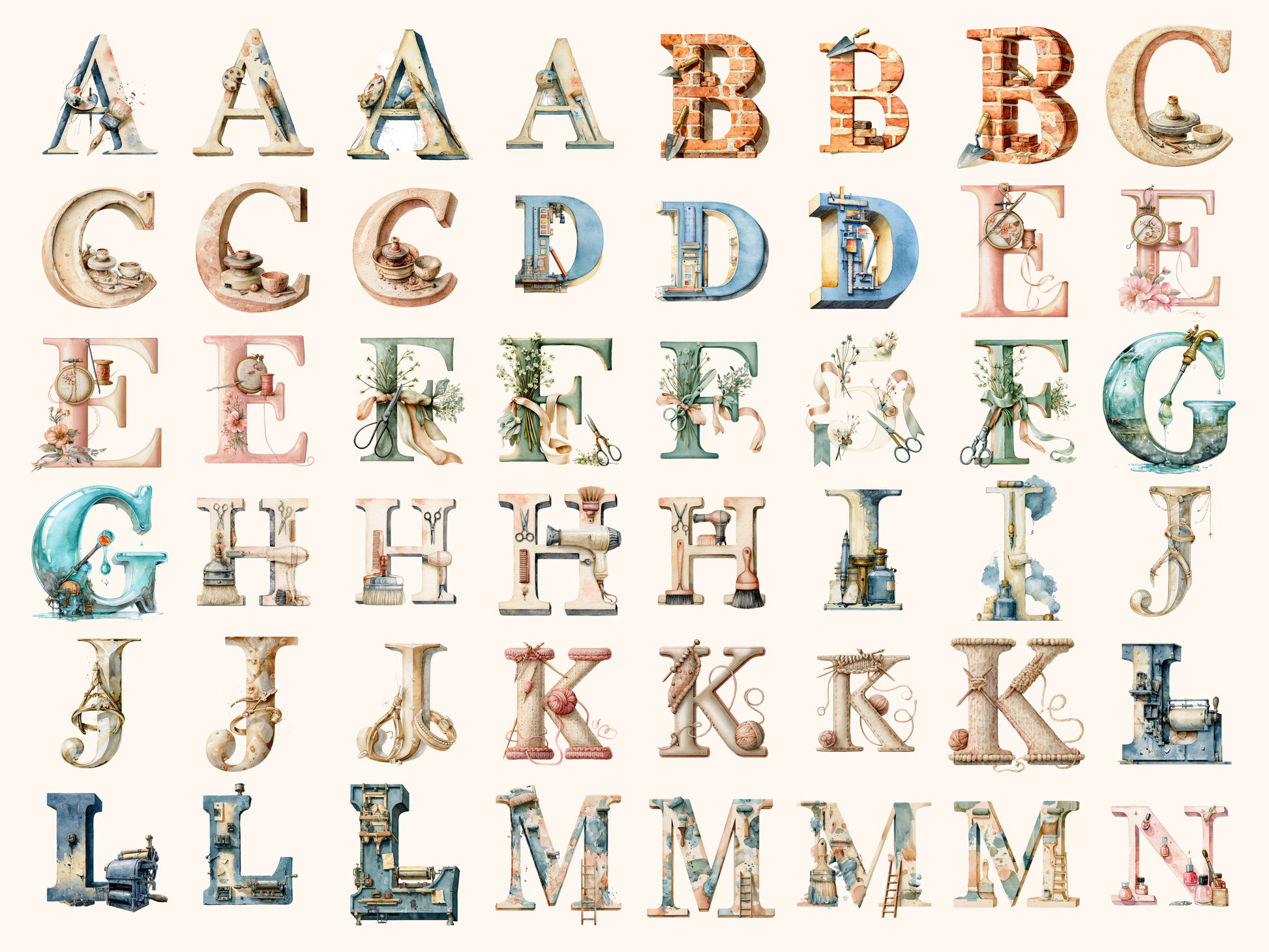Creative Occupations Alphabet & Numbers