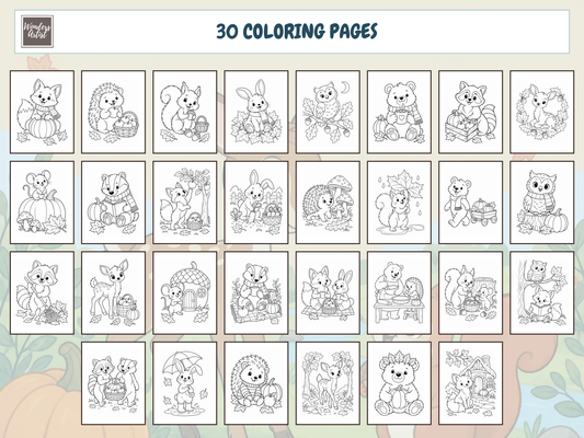 Fall Animals Coloring Book