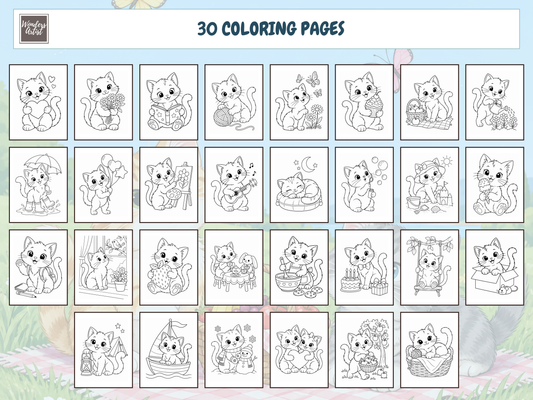 Cats Coloring Book