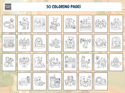 Cozy Cafe Coloring Book — ALL 30 COLORING PAGES