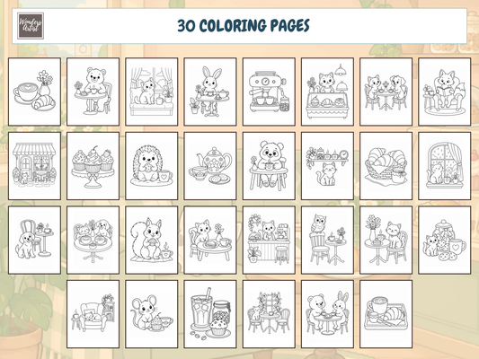 Cozy Cafe Coloring Book