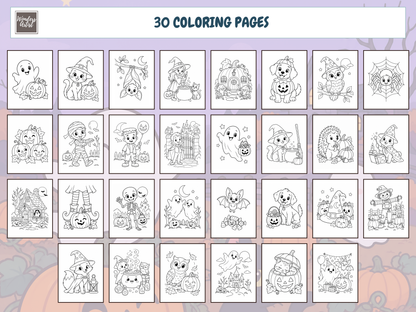 Halloween Coloring Book — ALL 30 COLORING PAGES