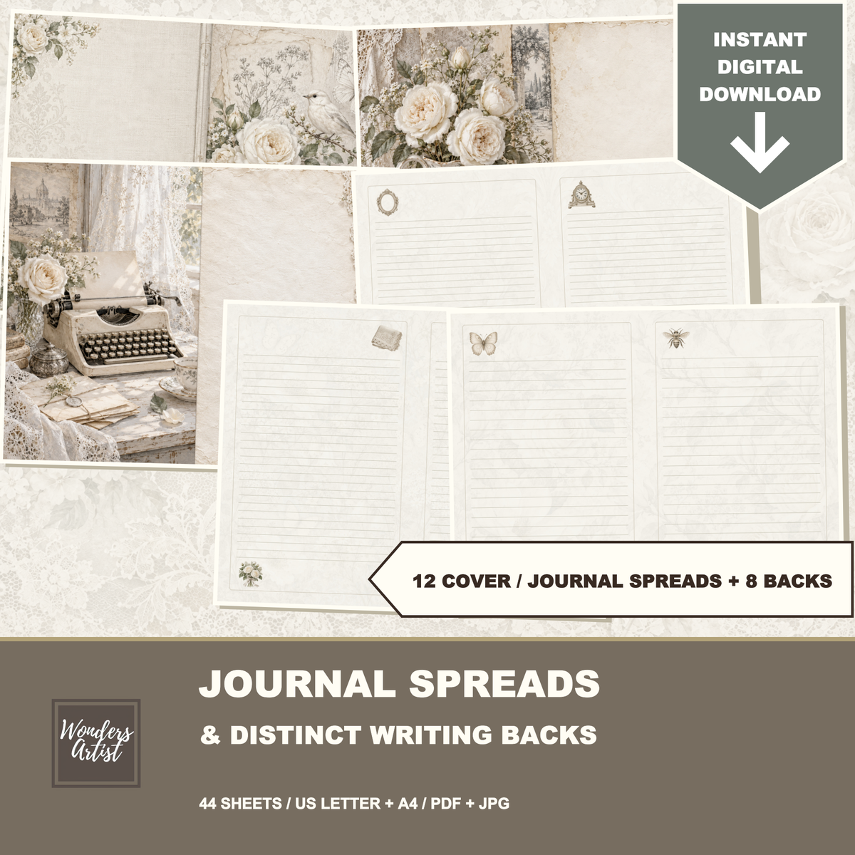 Shades of White Journal Kit — listing image 2
