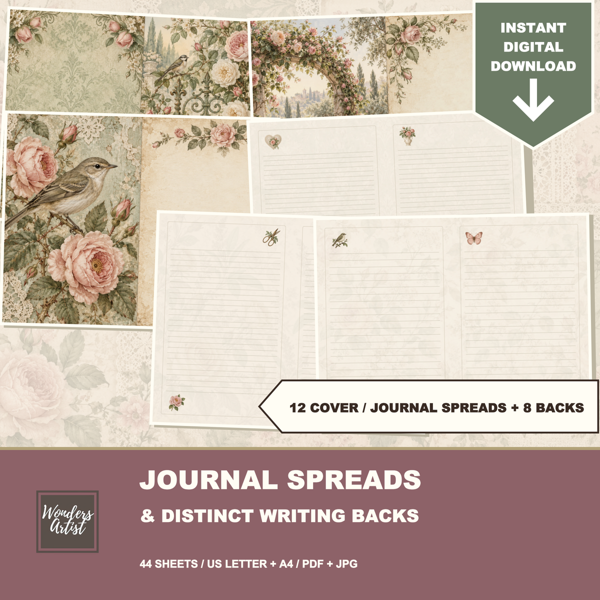 Rose & Sage Garden Journal Kit — listing image 2
