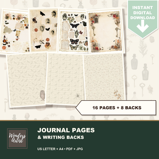 Vintage Halloween Junk Journal Kit