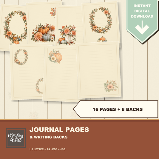 Floral Pumpkin Junk Journal Kit