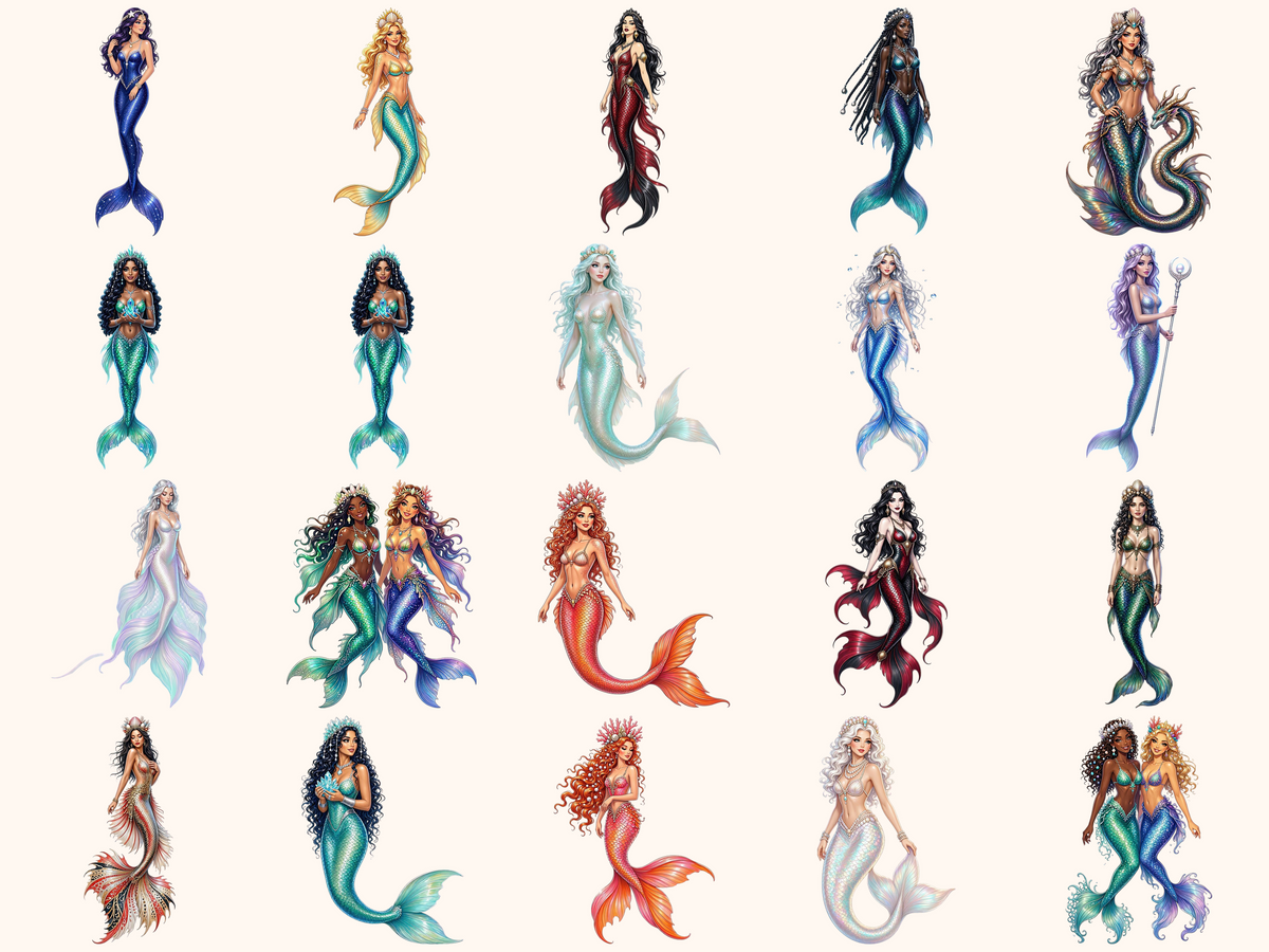 Mystical Mermaids Clipart