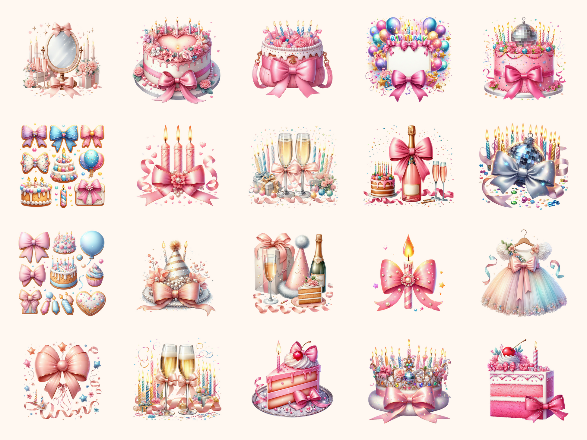 Birthday Girl Bow Clipart