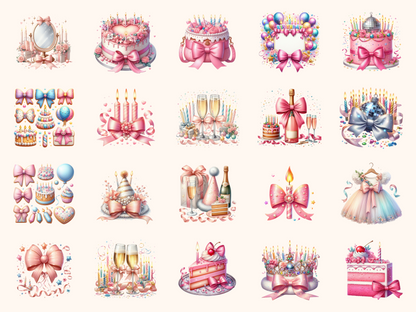 Birthday Girl Bow Clipart